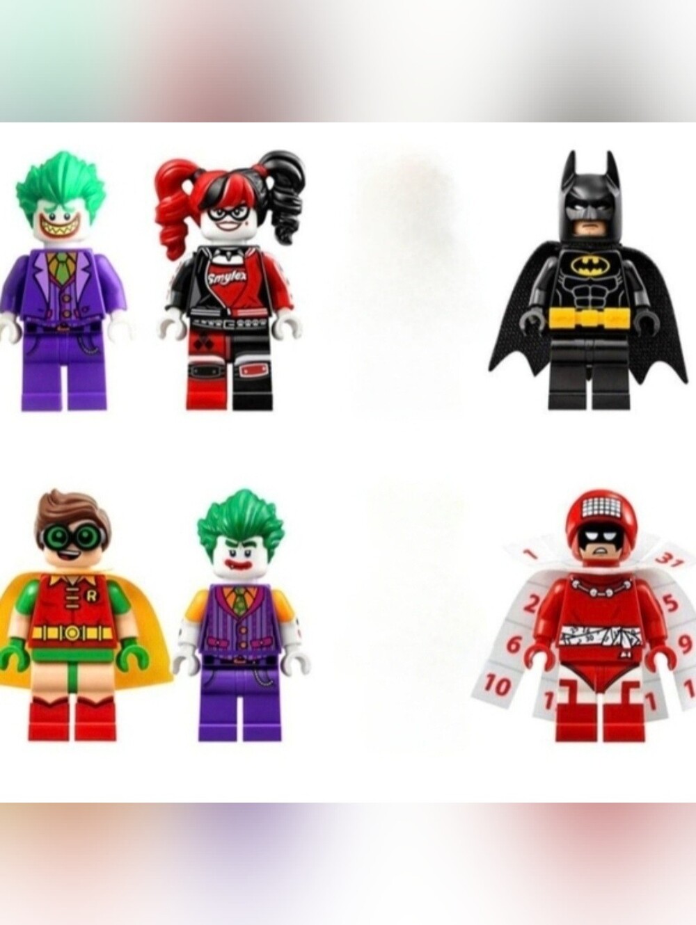 6 Piece Superhero and Villain Block Set m18